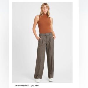 Banana Republic High-Rise Wide-leg Flannel Pants